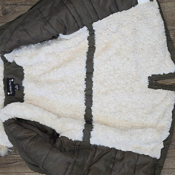 Rothschild | Olive Green Hooded Girls Coat Size Medium - Picture 7 of 11